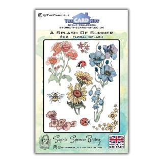 (SSB002)The Card Hut Floral Splash Clear Stamps