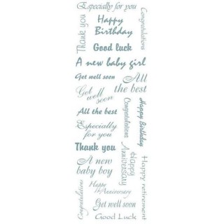 Pergamano Abreibetexte silber english