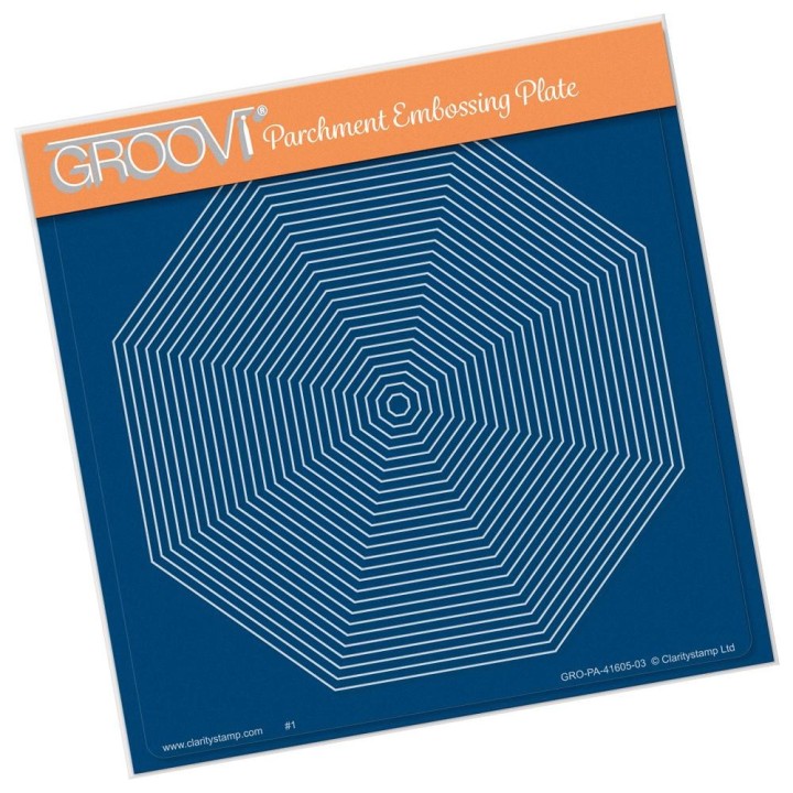 (GRO-PA-41605-03)Groovi Plate A5 26 NESTED OCTAGON