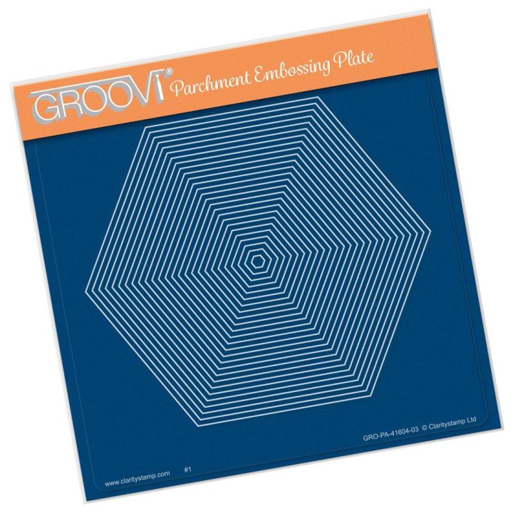 (GRO-PA-41604-03)Groovi Plate A5 26 NESTED HEXAGON