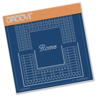 (GRO-GG-41583-03)Groovi Grid Plate ITALIAN CITIES DIAGONAL LACE GRID DUETS - ROME