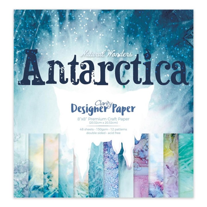 (ACC-CA-31032-88)GROOVI DESIGNER CRAFT PAPER 8" X 8" ANTARCTICA