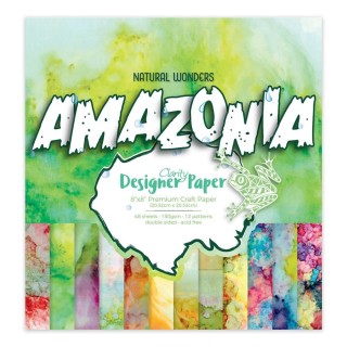 (ACC-CA-31034-88)GROOVI DESIGNER CRAFT PAPER 8" X 8" AMAZONIA