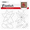 (BASICSDC47)Studio light Stamp & Die Cut Christmas Rose Essentials 47