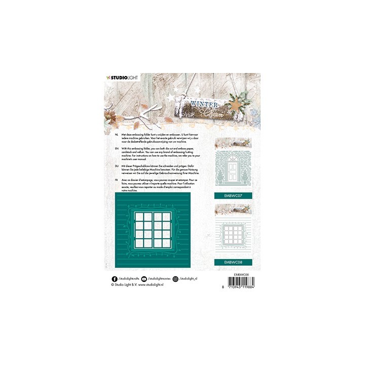 (EMBWC08)Studio Light Cutting and Embossing Die Cut , Winter Charm, nr.08