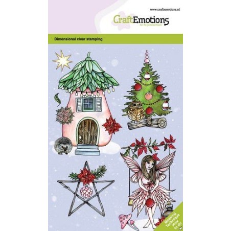 (130501/0102)CraftEmotions clearstamps A6 - Fairy house GB Dimensional stamp