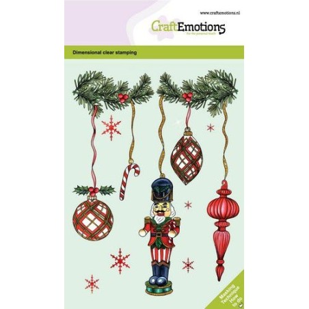 (130501/0104)CraftEmotions clearstamps A6 - Christmas deco. nutcracker GB Dimensional stamp