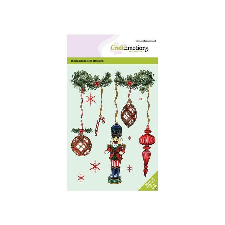 (130501/0104)CraftEmotions clearstamps A6 - Christmas deco. nutcracker GB Dimensional stamp
