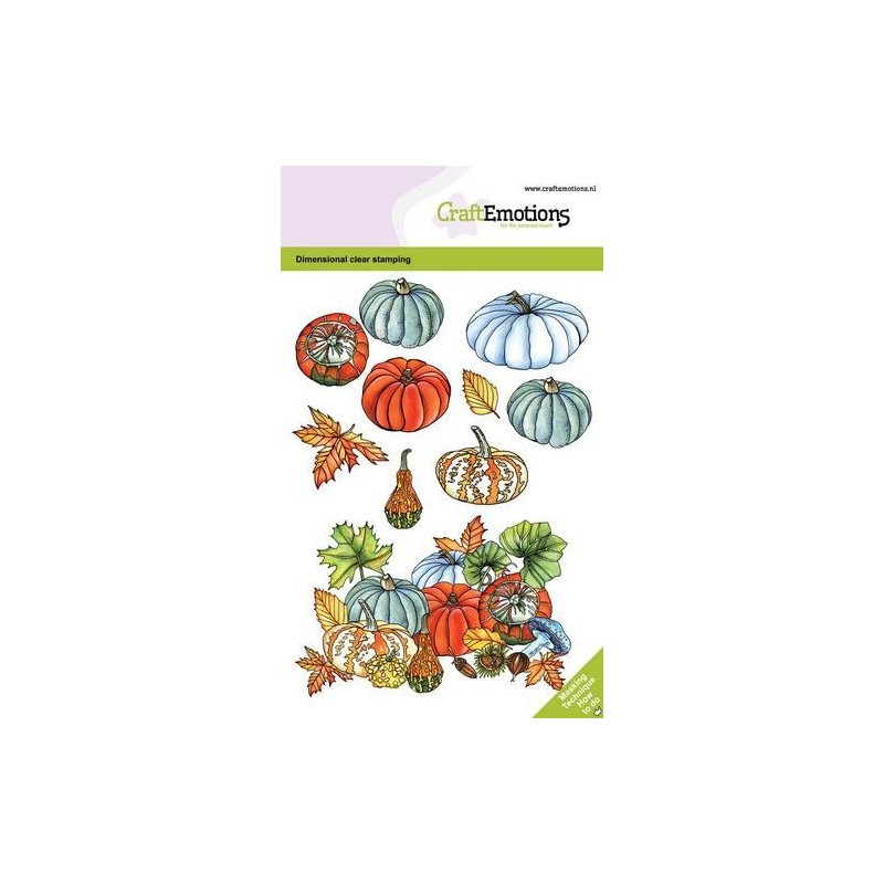 (130501/0106)CraftEmotions clearstamps A6 - Pumpkins and gourds GB Dimensional stamp