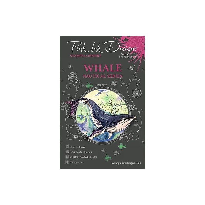 (PI020)Pink Ink Desings Whale