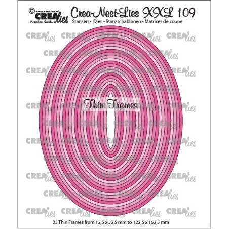 (CLNestXXL109)Crealies Crea-nest-dies XXL Thin Frames ovals (23x)