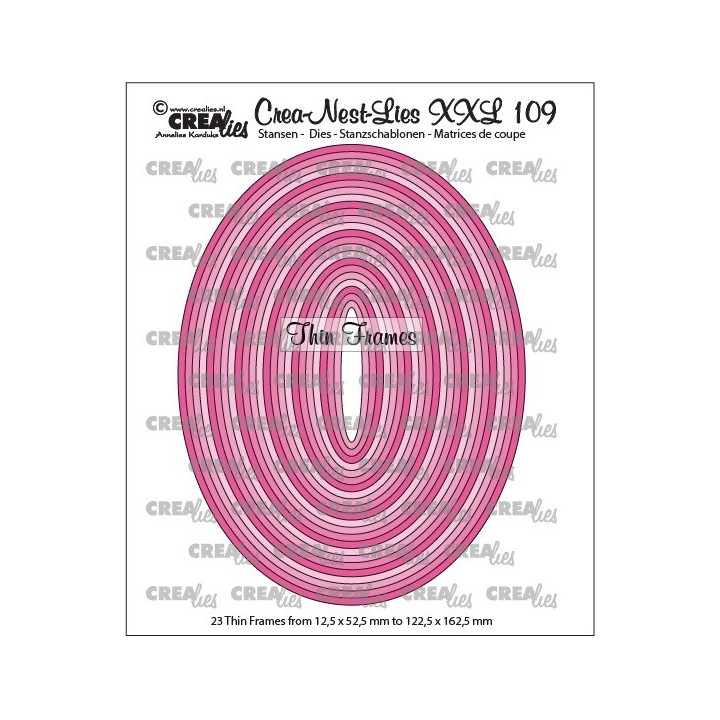 (CLNestXXL109)Crealies Crea-nest-dies XXL Thin Frames ovals (23x)