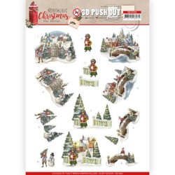 (SB10482)3D Push Out - Amy Design - Nostalgic Christmas - Christmas Village