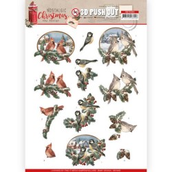 (SB10483)3D Push Out - Amy Design - Nostalgic Christmas - Christmas Birds