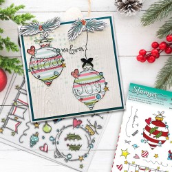 (PD8081)Polkadoodles Baubles & Banners Christmas Clear Stamps