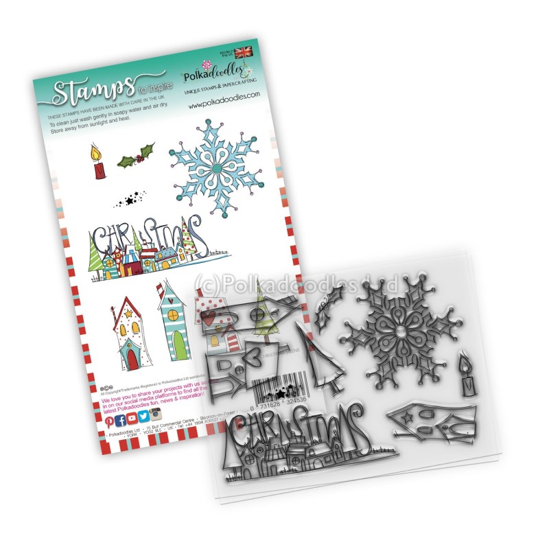 (PD8083)Polkadoodles Christmas Scenes Clear Stamps