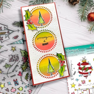 (PD8084)Polkadoodles Holly Blessings Clear Stamps