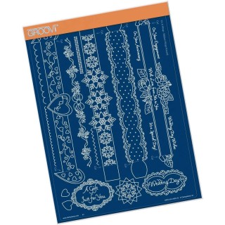 (GRO-LW-41603-16)Groovi plate A4 - LINDA'S IT'S A WRAP! - RIBBON WRAPAROUND