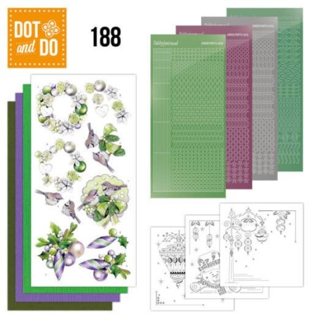(DODO188)Dot and Do 188 - Jeanine's Art - Purple Christmas Baubles