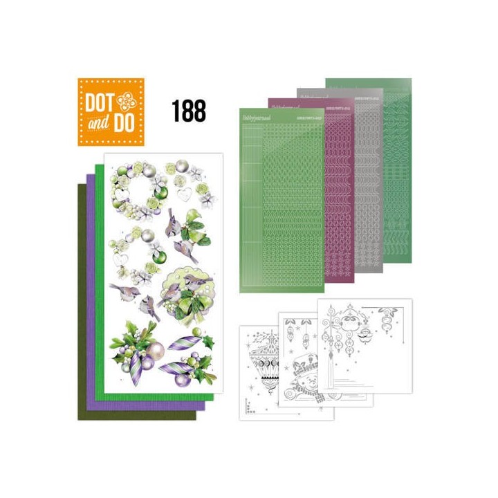 (DODO188)Dot and Do 188 - Jeanine's Art - Purple Christmas Baubles
