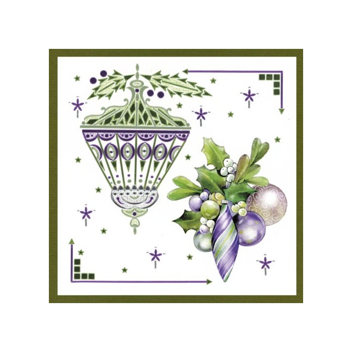 (DODO188)Dot and Do 188 - Jeanine's Art - Purple Christmas Baubles