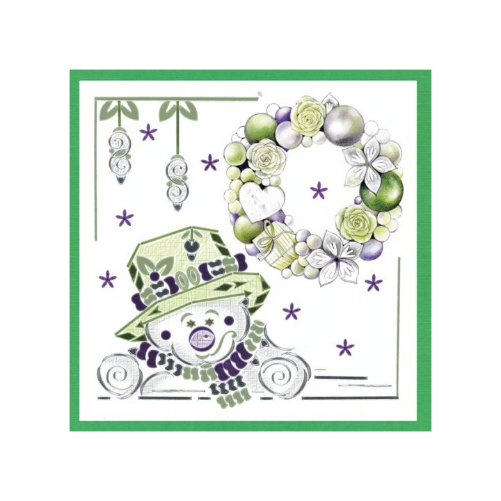 (DODO188)Dot and Do 188 - Jeanine's Art - Purple Christmas Baubles