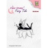 (FTCS022)Nellie's Choice Clear Stamp Fairy Tale nr. 20 Elf laying on flower