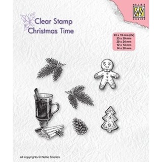 (CT037)Nellie's Choice Clear stamps Christmas time Christmas decorations