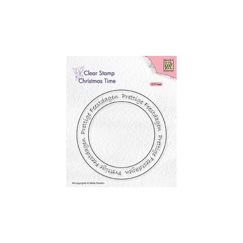(CT040)Nellie's Choice Clear stamps Christmas time Circle Dutch Text