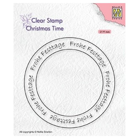 (CT041)Nellie's Choice Clear stamps Christmas time Circle German Text