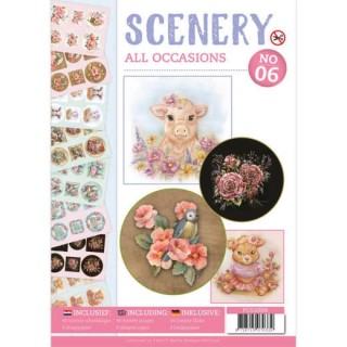 (POS10006)Push Out boek Scenery 6 - All Occasions