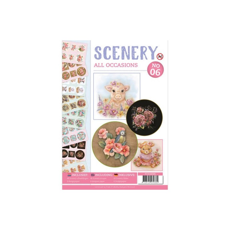 (POS10006)Push Out boek Scenery 6 - All Occasions