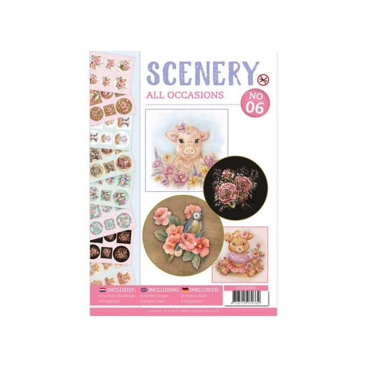 (POS10006)Push Out boek Scenery 6 - All Occasions