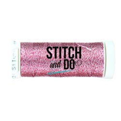 (SDCDS12)Stitch and Do Sparkles Embroidery Thread - Silver-Red