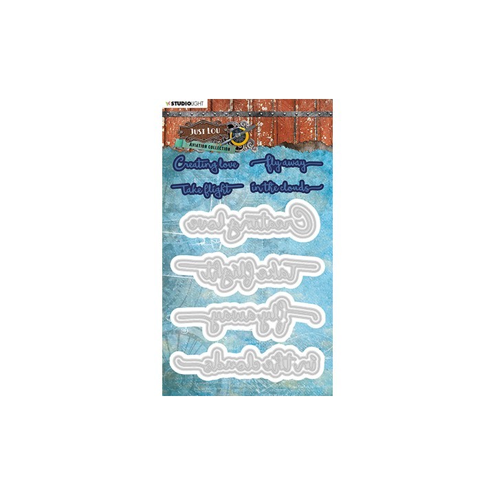 (STENCILJL12)Studio Light Cutting and Embossing Die Just Lou Aviation Collection - nr.12