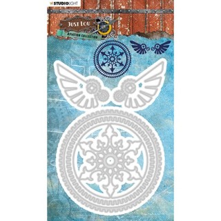 (STENCILJL14)Studio Light Cutting and Embossing Die Just Lou Aviation Collection - nr.14