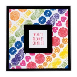 (CS1073)Clear stamp  Colorfull Silhouettes - Needle work