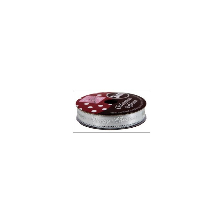 DC Christmas ribbon white 3M (ANT367905)