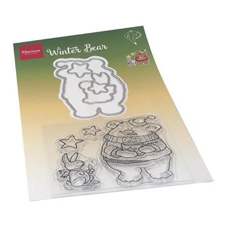 (HT1659)Clear stamp Hetty's Winter bear