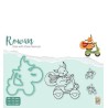 (RDCS004)Nellie's Shape Dies with clear stamp Christmas Fox