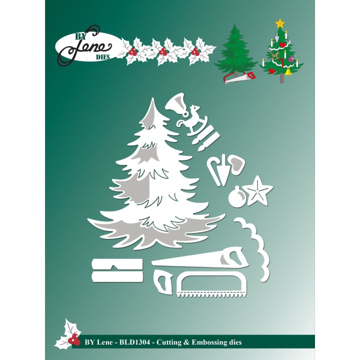 (BLD1304)By Lene Christmas Tree Cutting & Embossing Dies