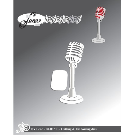 (BLD1313)By Lene Microphone Cutting & Embossing Dies