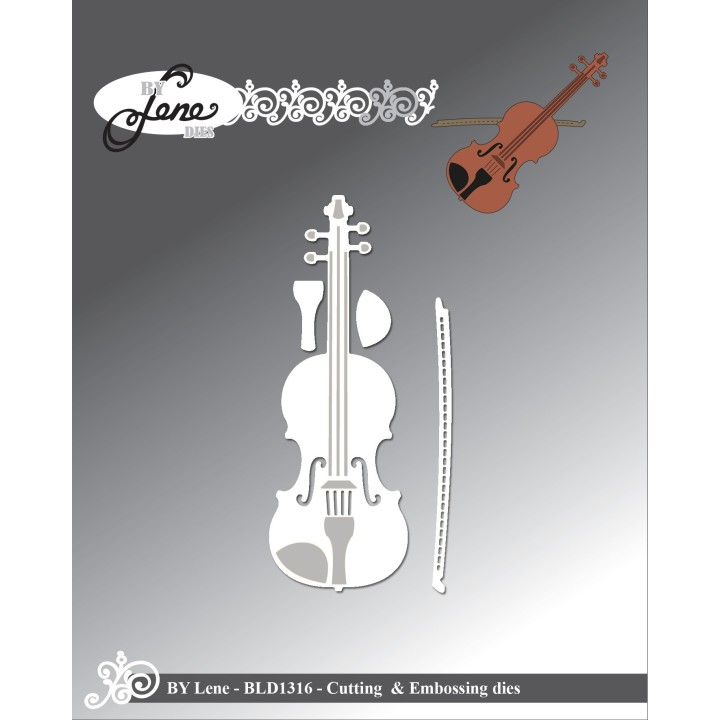 (BLD1316)By Lene Violin Cutting & Embossing Dies
