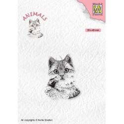 (ANI021)Nellie's Choice Clear Stamp Animals Pussycat