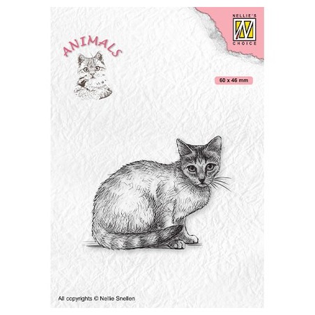 (ANI023)Nellie's Choice Clear Stamp Animals Cat