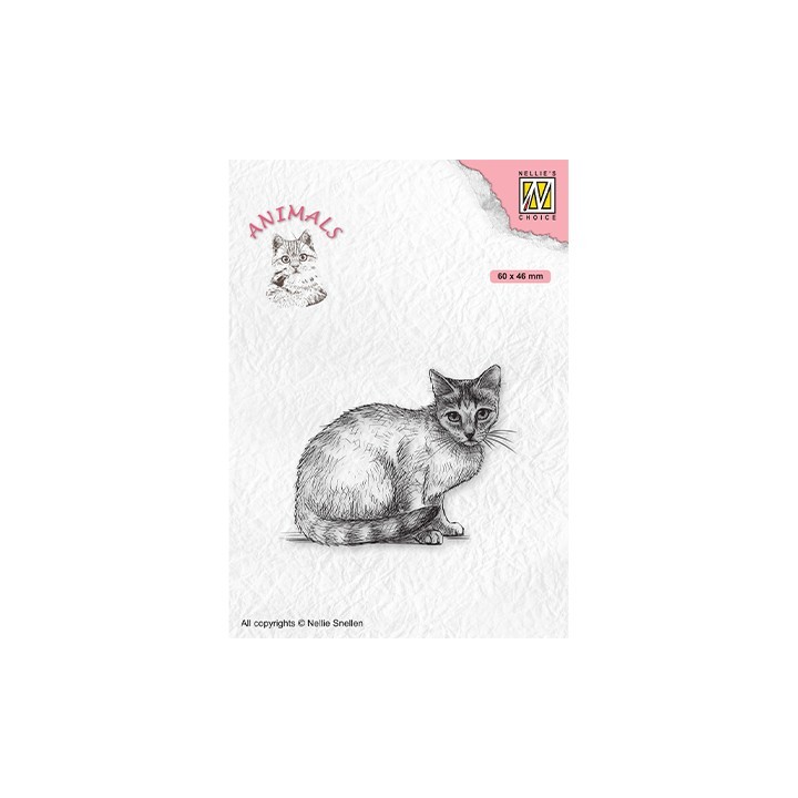 (ANI023)Nellie's Choice Clear Stamp Animals Cat