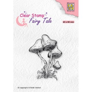 (FTCS023)Nellie's Choice Clear Stamp Fairy Tale Mushrooms