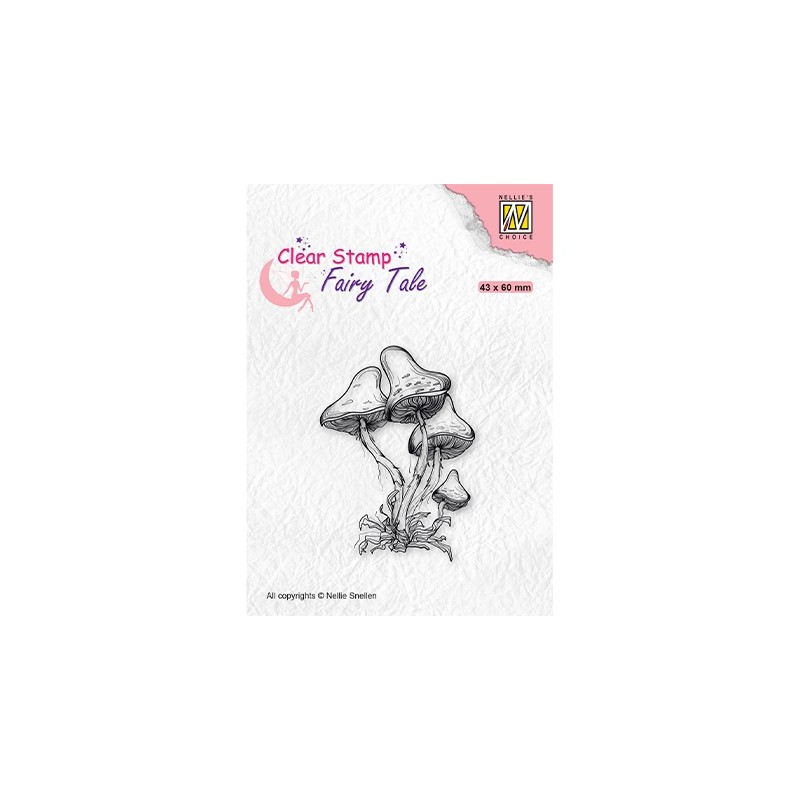 (FTCS023)Nellie's Choice Clear Stamp Fairy Tale Mushrooms