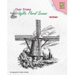(IFS029)Nellie`s Choice Clearstamp - Idyllic Floral Scenes Wind-mill