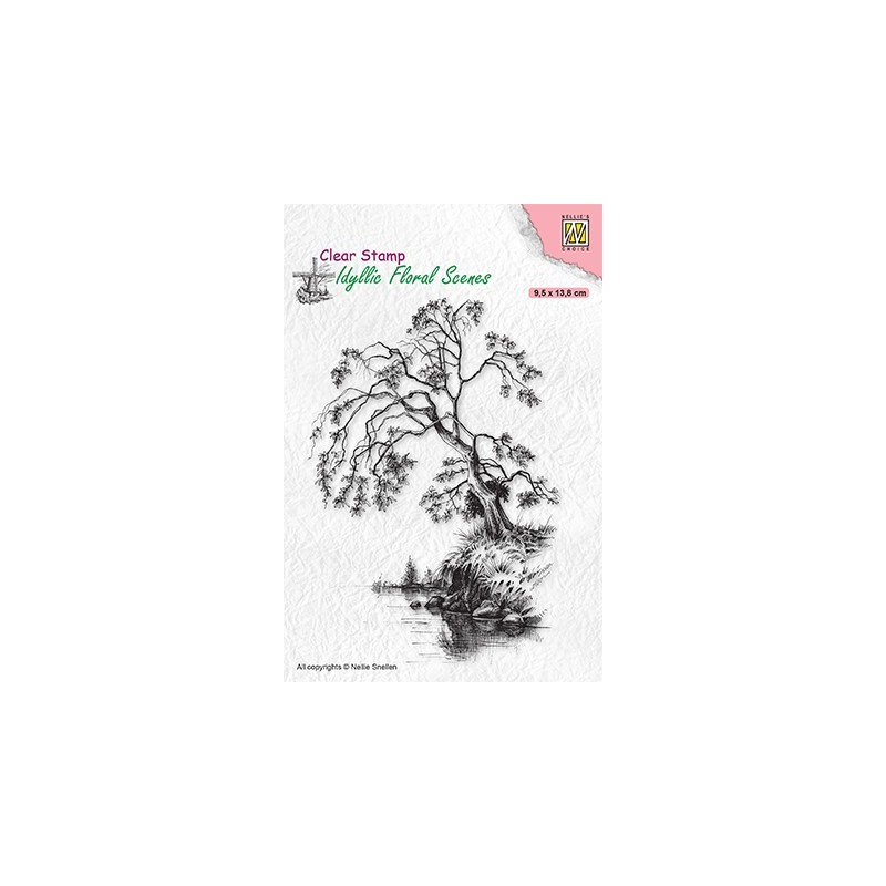 (IFS030)Nellie`s Choice Clearstamp - Idyllic Floral Scenes Tree on waterside